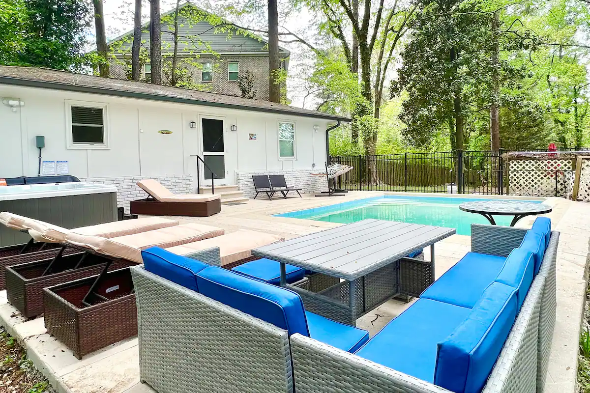 A great home layout and summer pool to enjoy