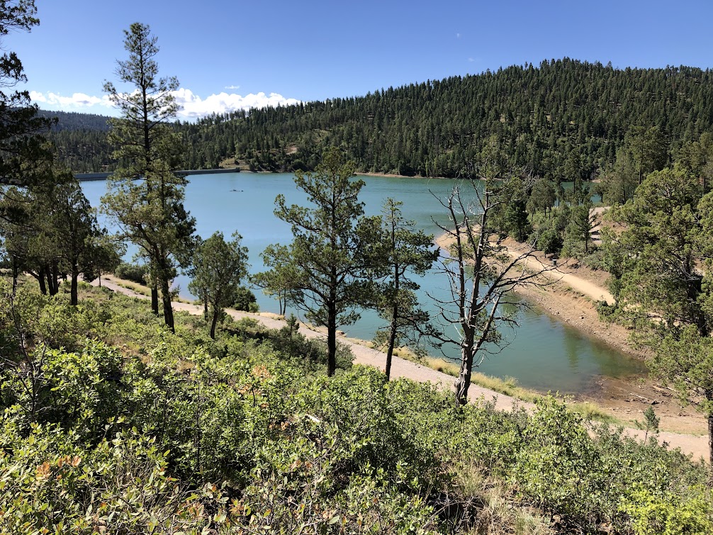 Trail view of Grindstone Lake down below