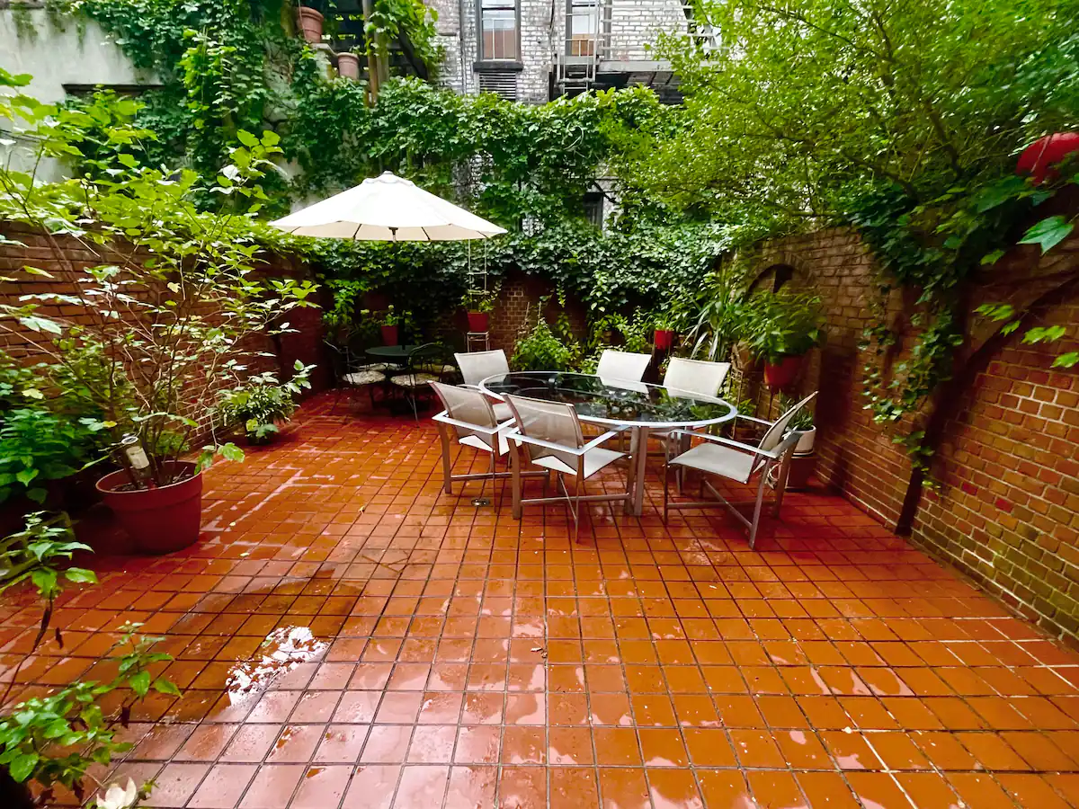 Enjoy some backyard space with your NYC stay