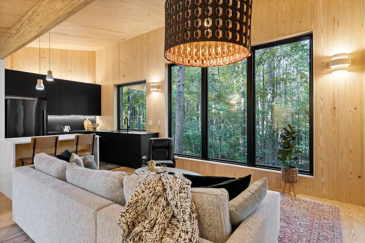 Experience peace & relaxation at this new, modern cabin