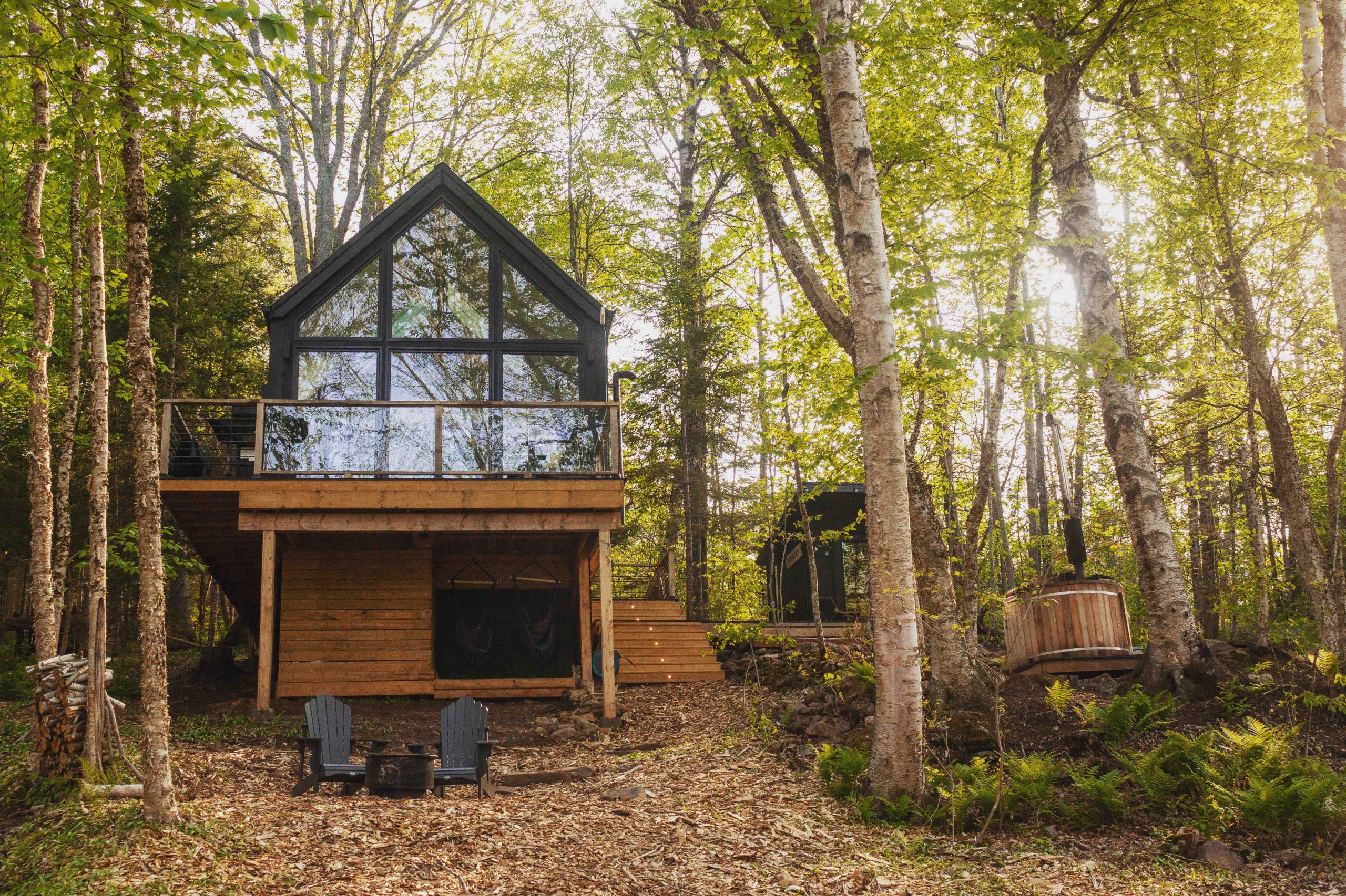 Private Nordic Spa - Lakefront Treetop Retreat - New Brunswick