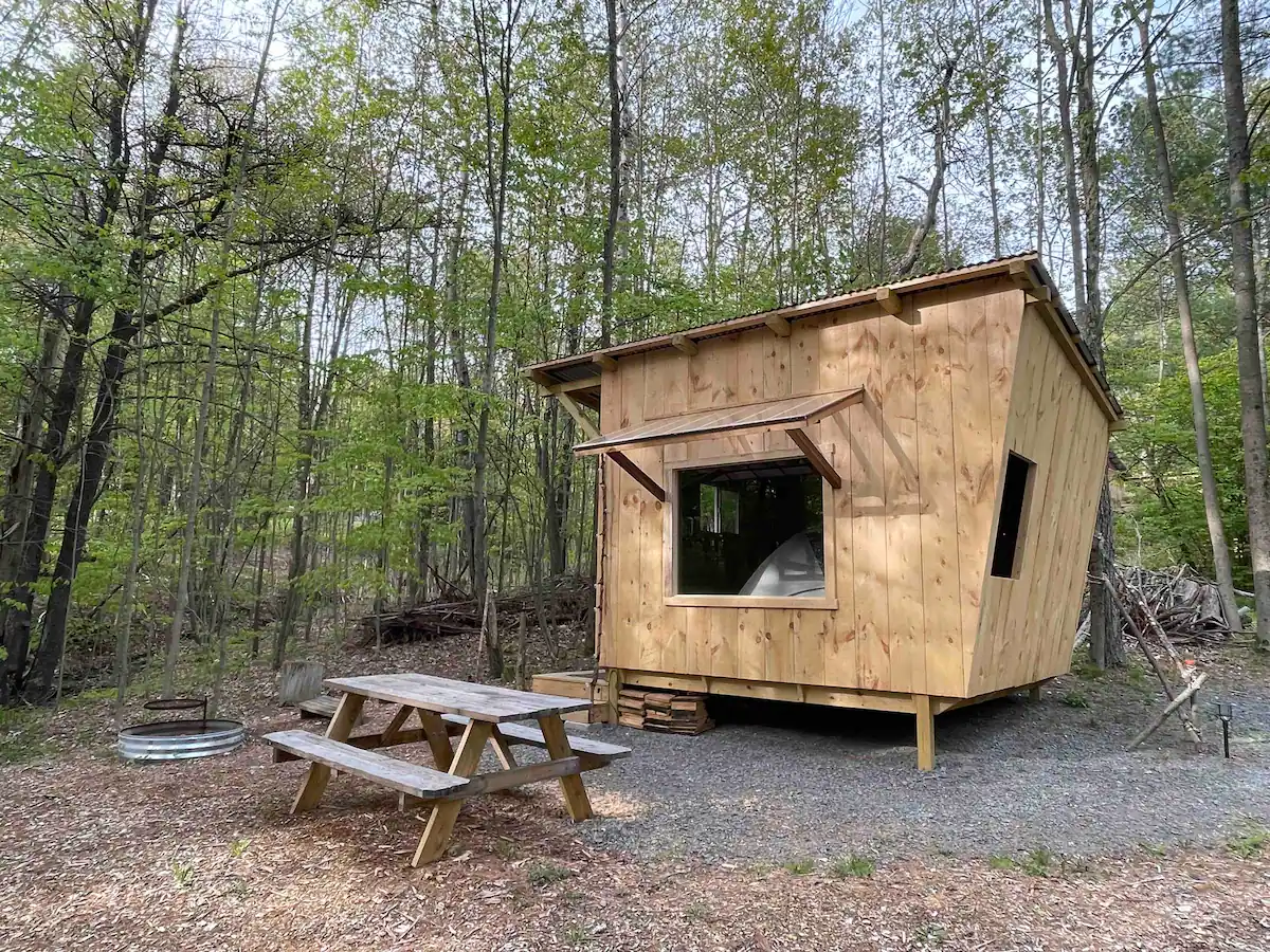 Cabin at Sanctuary in the Woods in the Finger Lakes